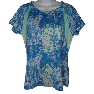 Noble‎ Equestrian Performance Shirt Women S Blue camo Athletic Base Layer Vented